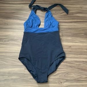 Color block one piece bikini